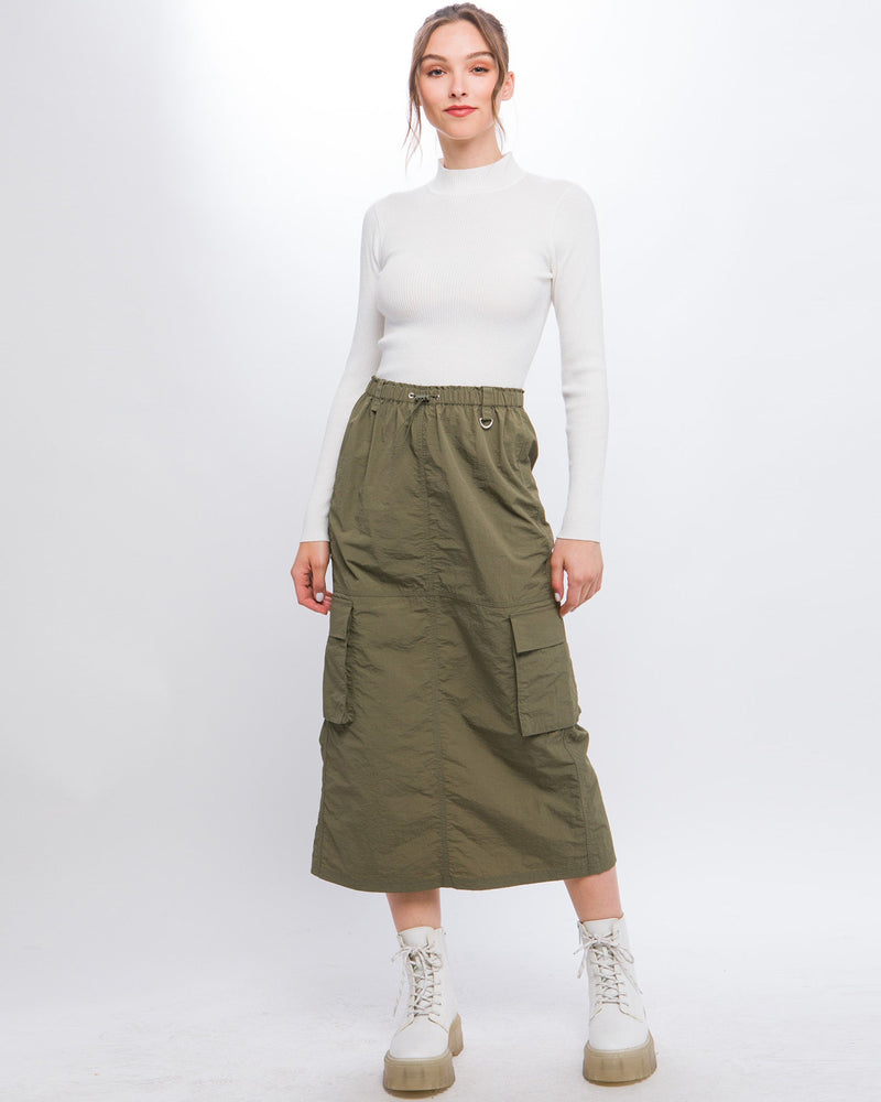 Side Pocket Cargo Skirt