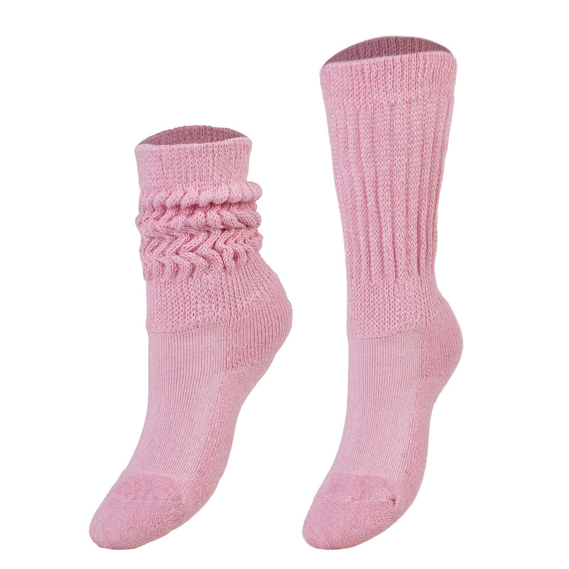 Kids Cotton Knee High Slouch Socks, 1 Pair, Ages 3-15, Elastic & Breathable