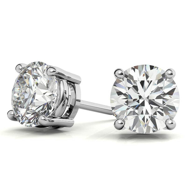 AGI Certified 2.00 CTW Lab Grown Diamond (G/Vs) Stud Earrings in 14K Gold