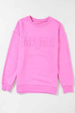 Vera MAMA Letter Embossed Casual Sweatshirt