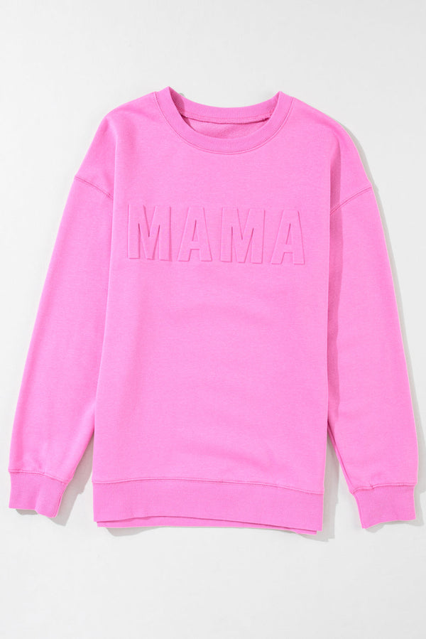 Vera MAMA Letter Embossed Casual Sweatshirt