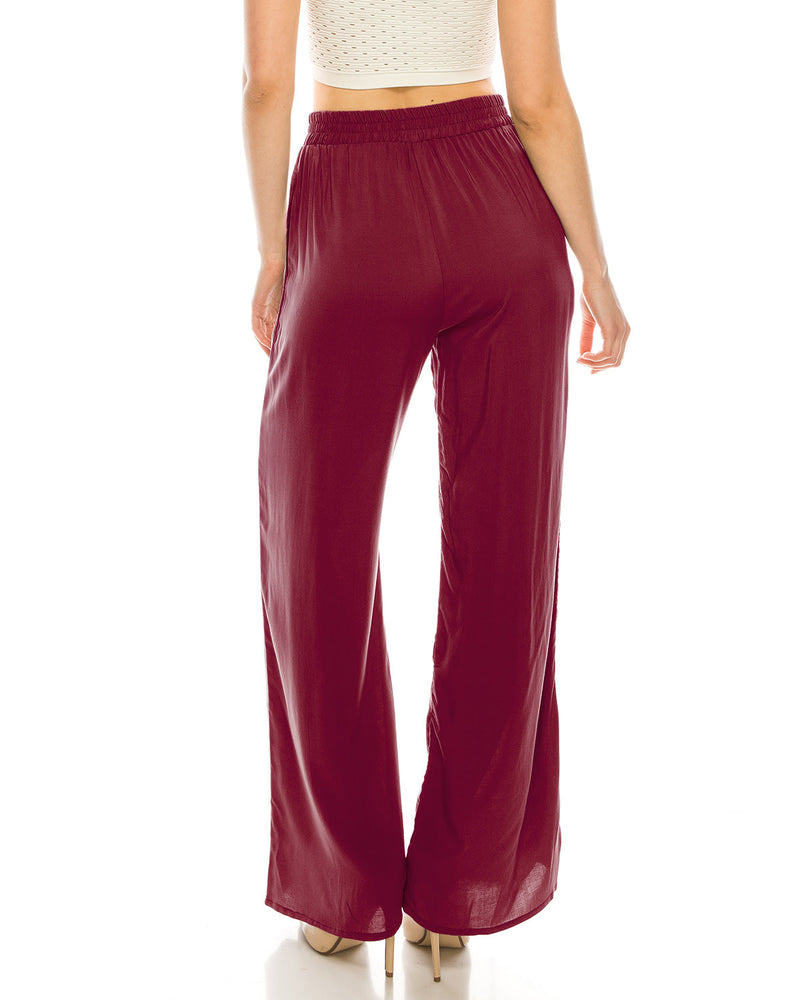 ZIMEGO  Mid or High Waist Cropped Skinny or Wide Leg Trouser Pants Culottes