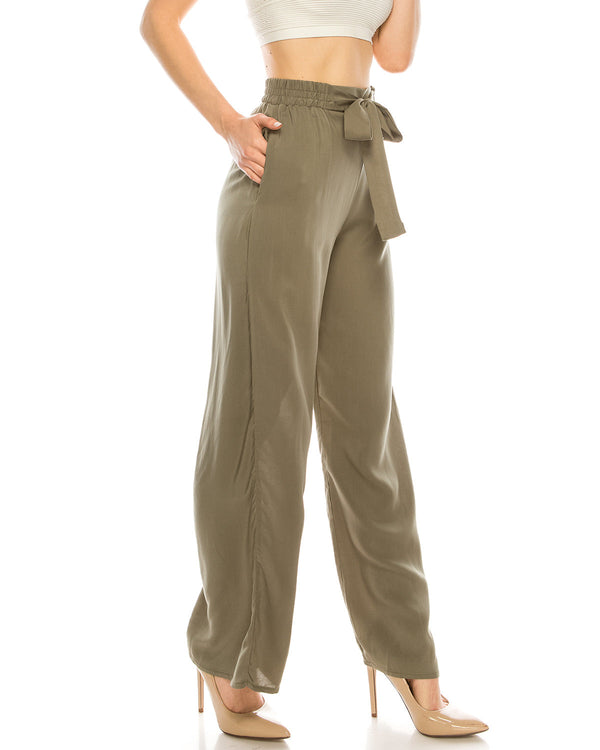 ZIMEGO  Mid or High Waist Cropped Skinny or Wide Leg Trouser Pants Culottes