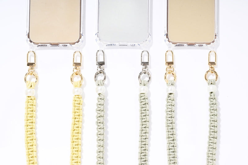 Marrakesh Phone Strap Silver - Beige