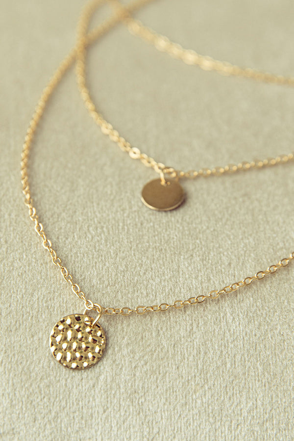 Multi-Layered Round Pendant Necklace