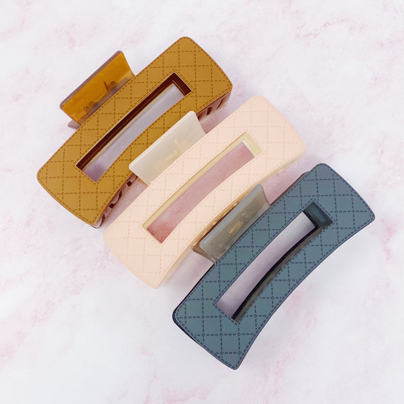 Quilted Chic Hair Claw Set of 3