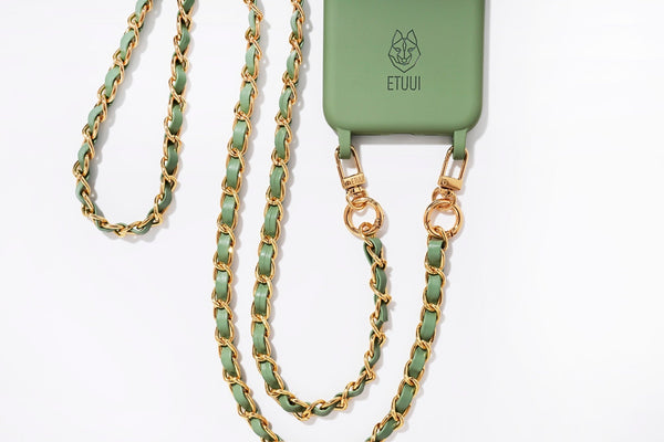 Audrey Chain Long Gold - Eucalyptus