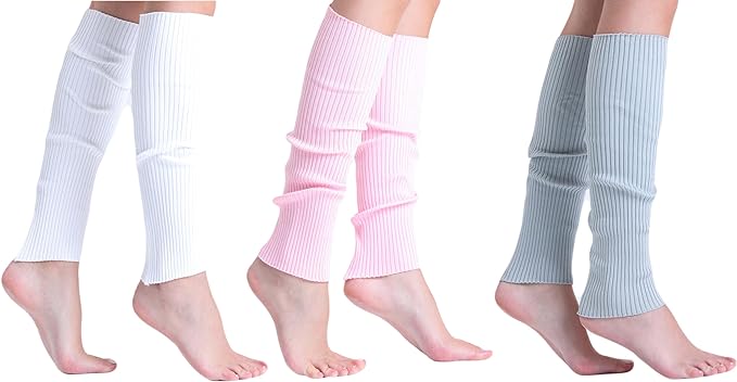 Leg Warmers for Women 3 Pairs 100% Polyelite Yarn