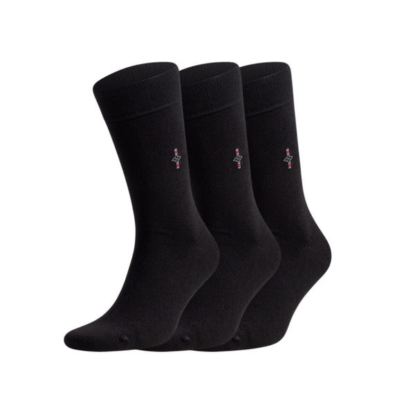 Men's Bamboo Dress Socks With Reinforced Seamless Toe, Crew Length, Size 8-11.5