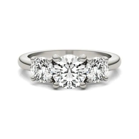 AGI Certified 2 CTW Classic Three-Stone Round Lab Grown Diamond Engagement Ring