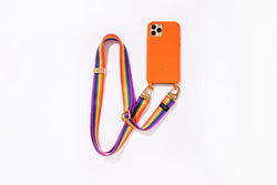 Chicago Phone Strap Gold - Neon Rainbow