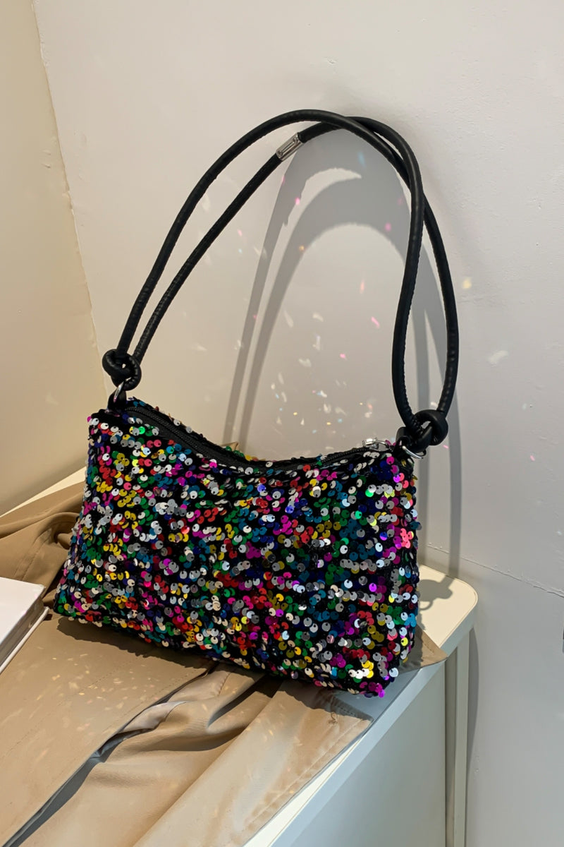 Sequin Double Strap Shoulder Bag