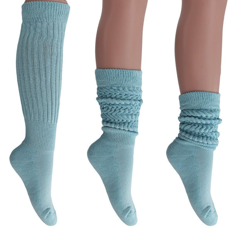 Socks for Women Extra Long Heavy Slouchy Scrunch Cotton Socks Size 5 to 10