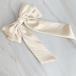 Doubled Satin Bow Hair Clip