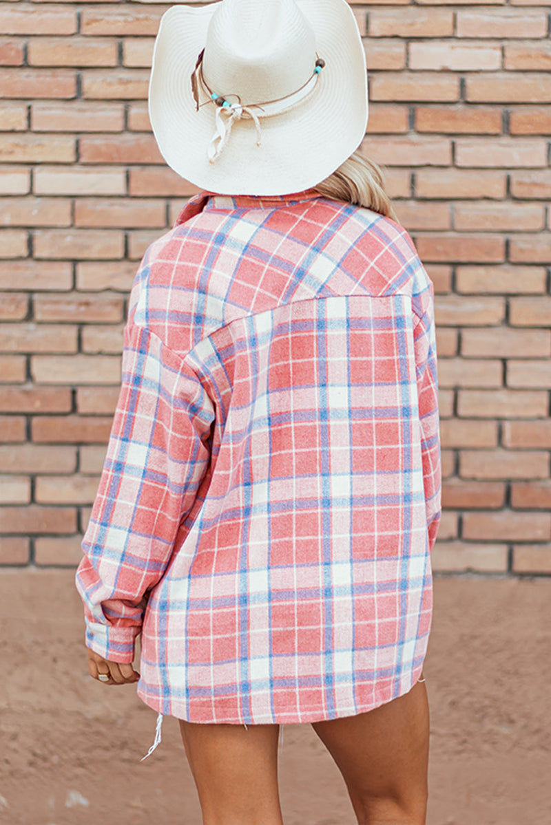 Natalie Plaid Button Up Shacket