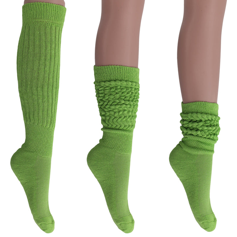 Women's Extra Long Heavy Slouch Cotton Socks 3 Pairs