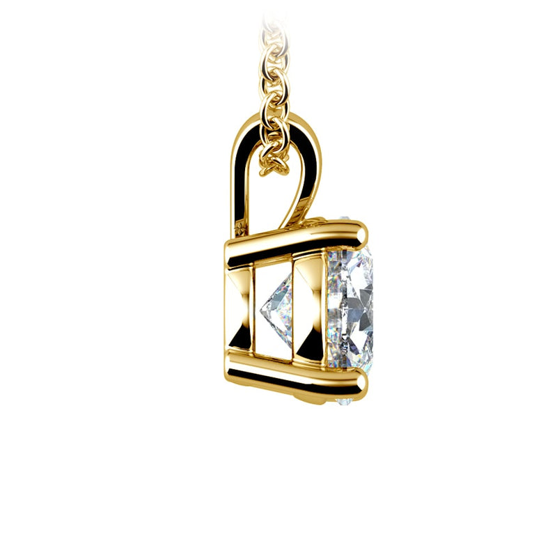 1.00 CTW  Lab Grown Diamond Pendant Clarity Round Cut 14K White or Yellow Gold