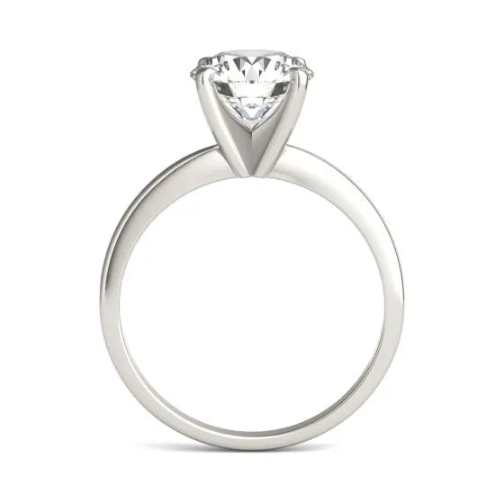 2 CTW Round Lab Grown Diamond Solitaire Engagement Ring 14K White Gold (G-Vs)