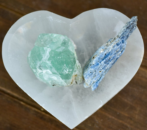 NEW Selenite Heart Bowls