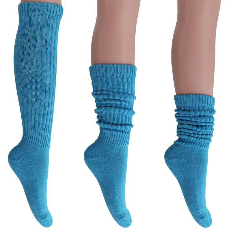 Women's Extra Long Heavy Slouch Cotton Socks 3 Pairs