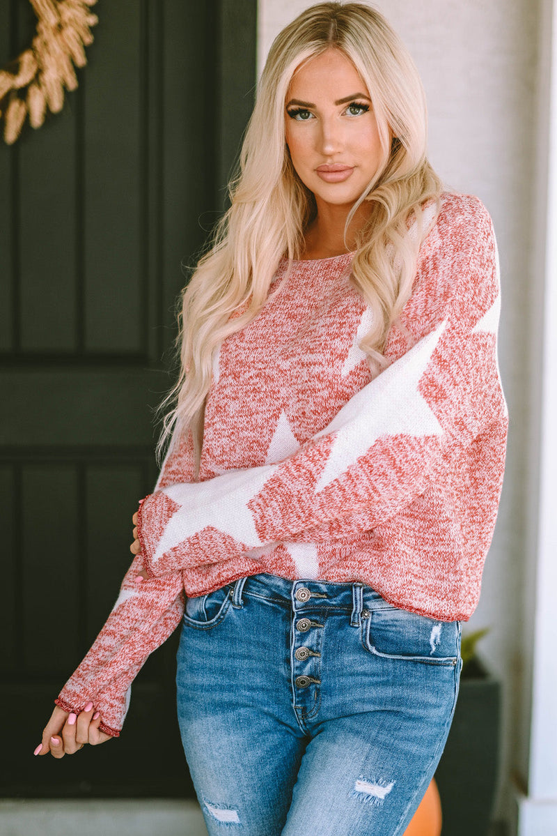Katharine Star Spangled Casual Knit Sweater