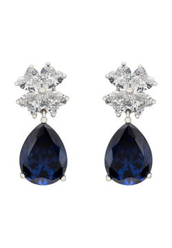 Victoria Teardrop Earrings Silver Tanzanite