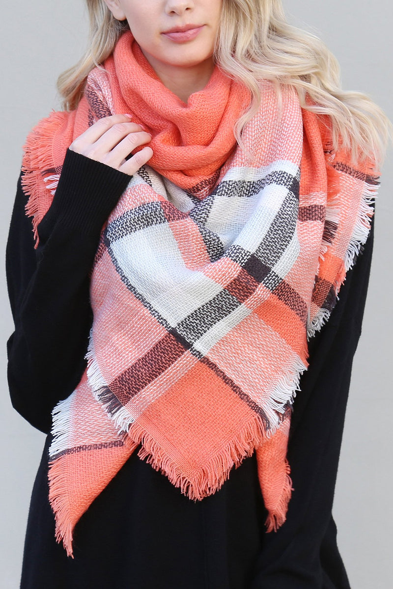 Colorblock Blanket Scarf - Style 2