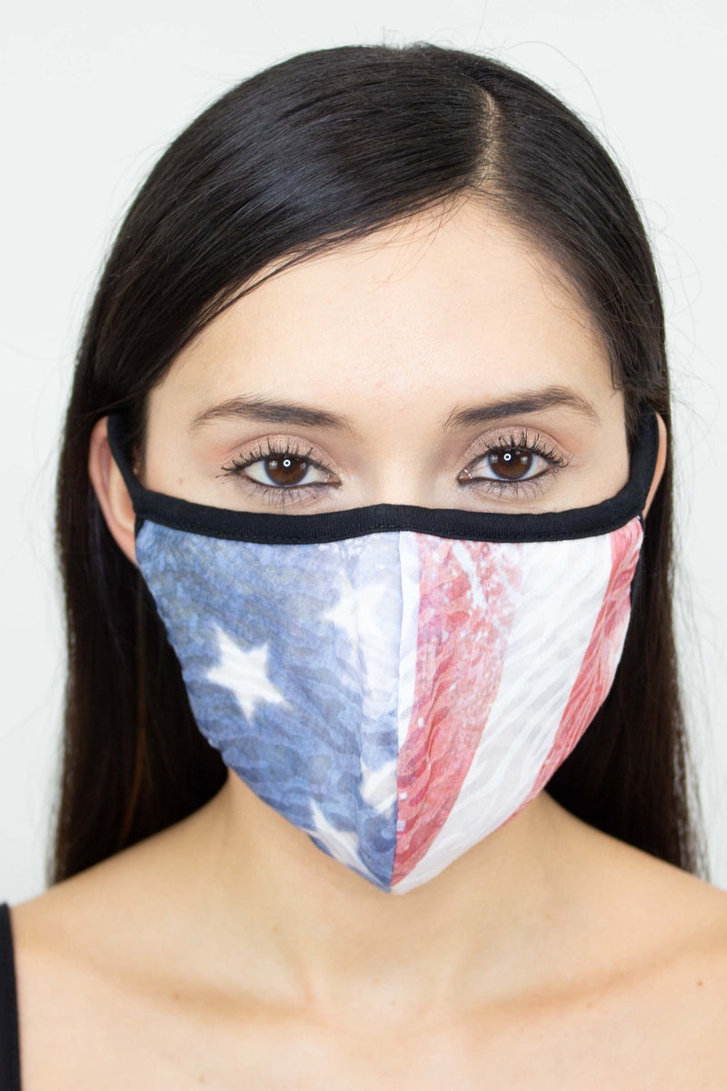 American Flag Dress and Matching Face Mask