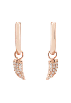 Tusk Huggie Hoop Earrings Rosegold