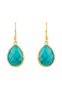 Petite Drop Earring Arizona Turquoise Gold