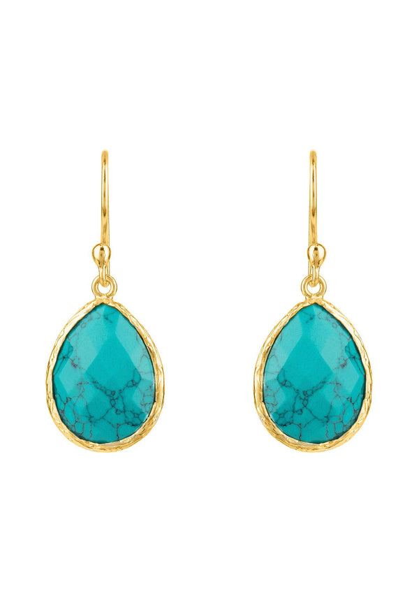 Petite Drop Earring Arizona Turquoise Gold