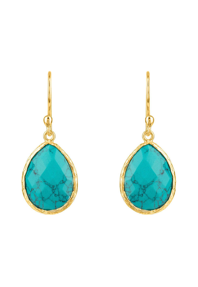 Petite Drop Earring Arizona Turquoise Gold