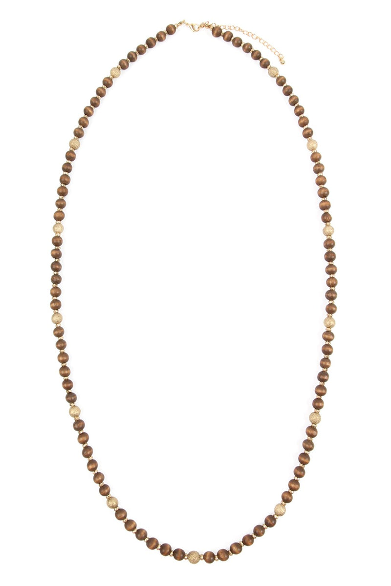 Hdn2880 - Wood Bead Necklace