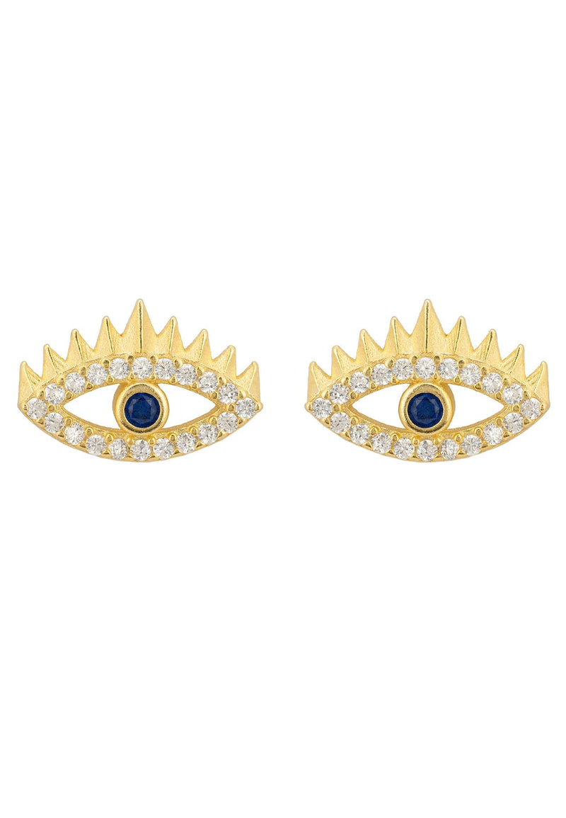 All Seeing Eye Stud Earrings Gold