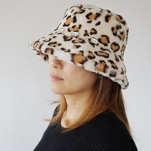 Leopard Fur Bucket Hat