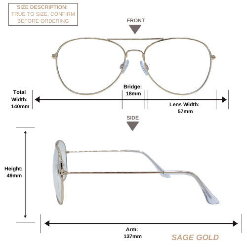 Sage | Gold | Blue Light Blocking Glasses