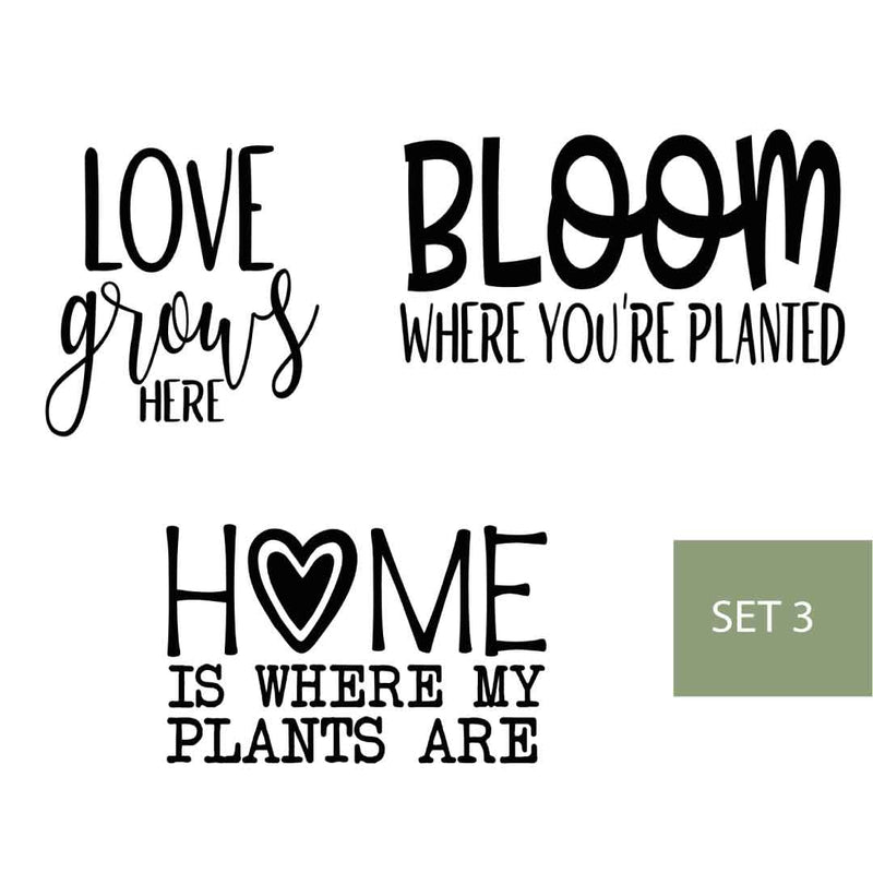 Message in a Planter - 4" Set of 3