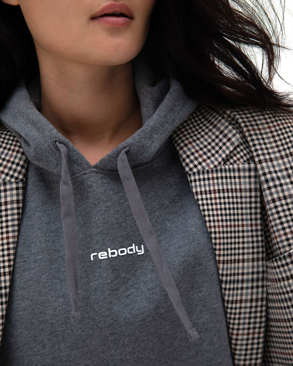 Rebody Logo Fleece Crop Hoody