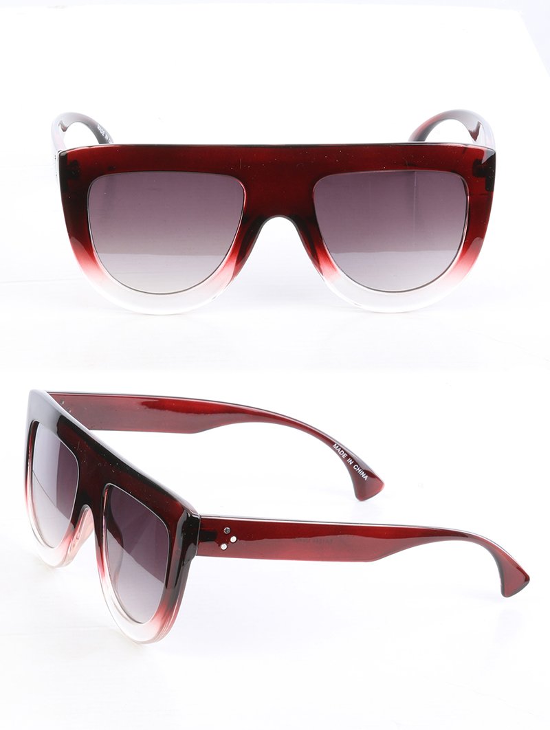 The Fashionista's Wine Flat Top Sunglasses