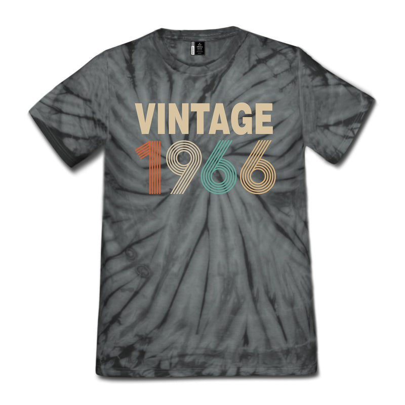 Vintage 1966 Shirt 55th Birthday Gift for Women and Men Funny Tie Dye 55 Years Old Tee Top