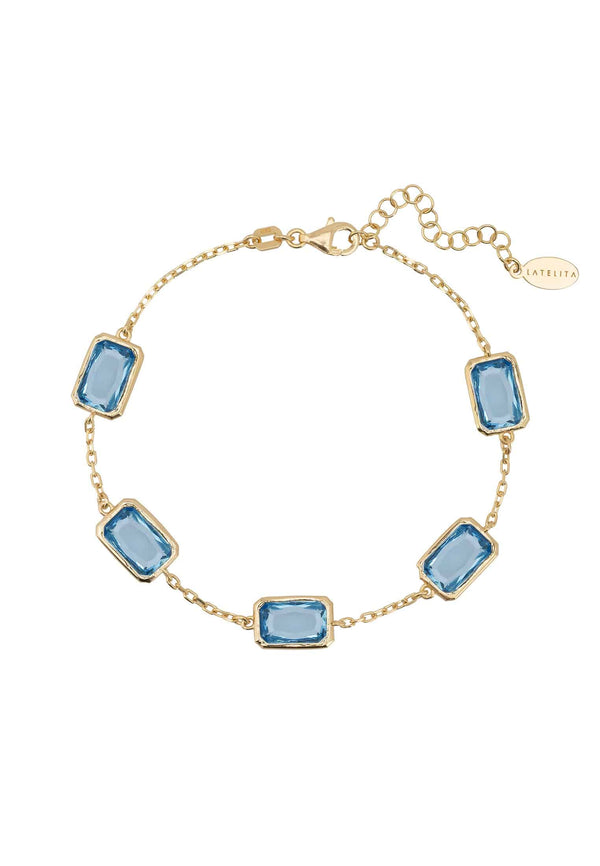 Portofino Bracelet Gold Blue Topaz