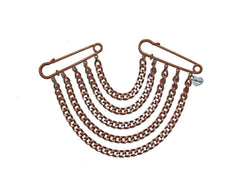 Copper Brooch With Chains