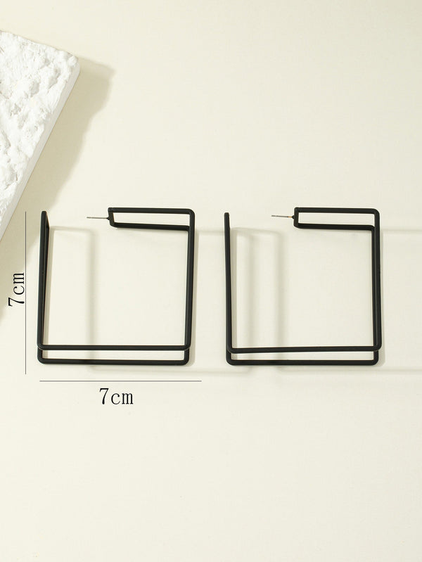 Uniquely Squared Hoops (Black)