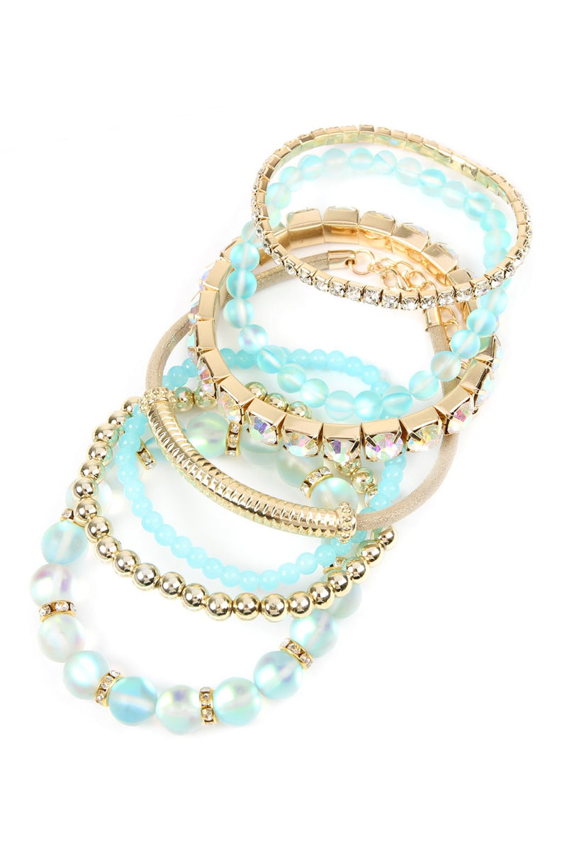 Mermaid Glass Stretch Bracelet
