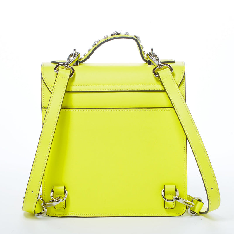 The Hollywood Backpack Purse Leather Yellow