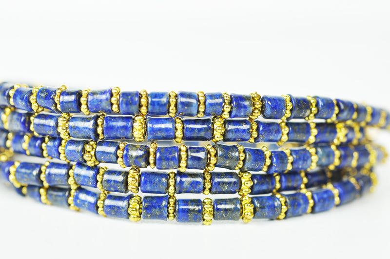 Lapis Lazuli Wrap Bracelet