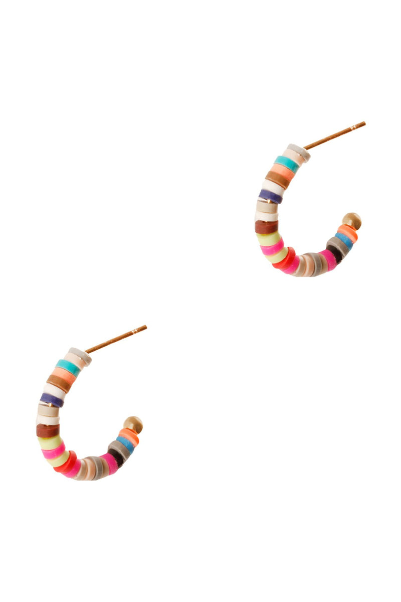 Fe5280 - Fimo Multicolor Hoor Round Earrings