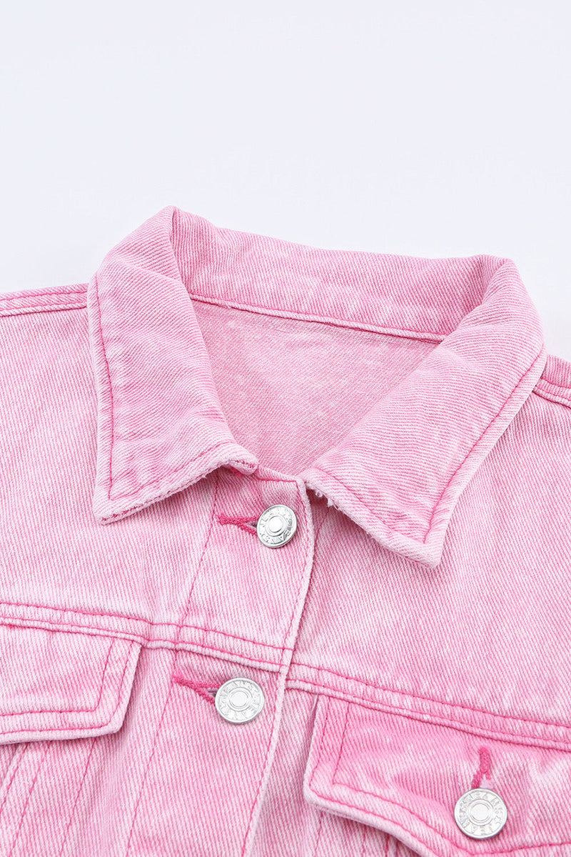 Celine Acid Wash Button Flap Pocket Denim Jacket