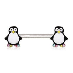316L Stainless Steel Adorable Penguin Nipple Bar