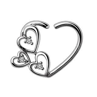 316L Stainless Steel Love in the Air Heart Cartilage Earring